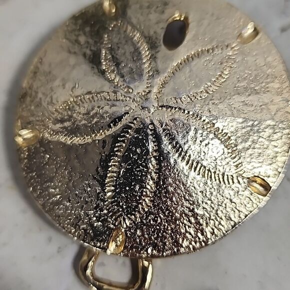 Vintage 1974 Mimi D N Sand Dollar Belt Buckle Beach Summer Chic main image 4